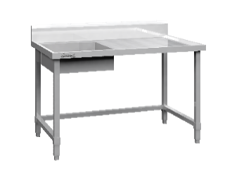 B-DWSM-120L S/S DISH WASHER STATION - LEFT HAND SIDE SINK
