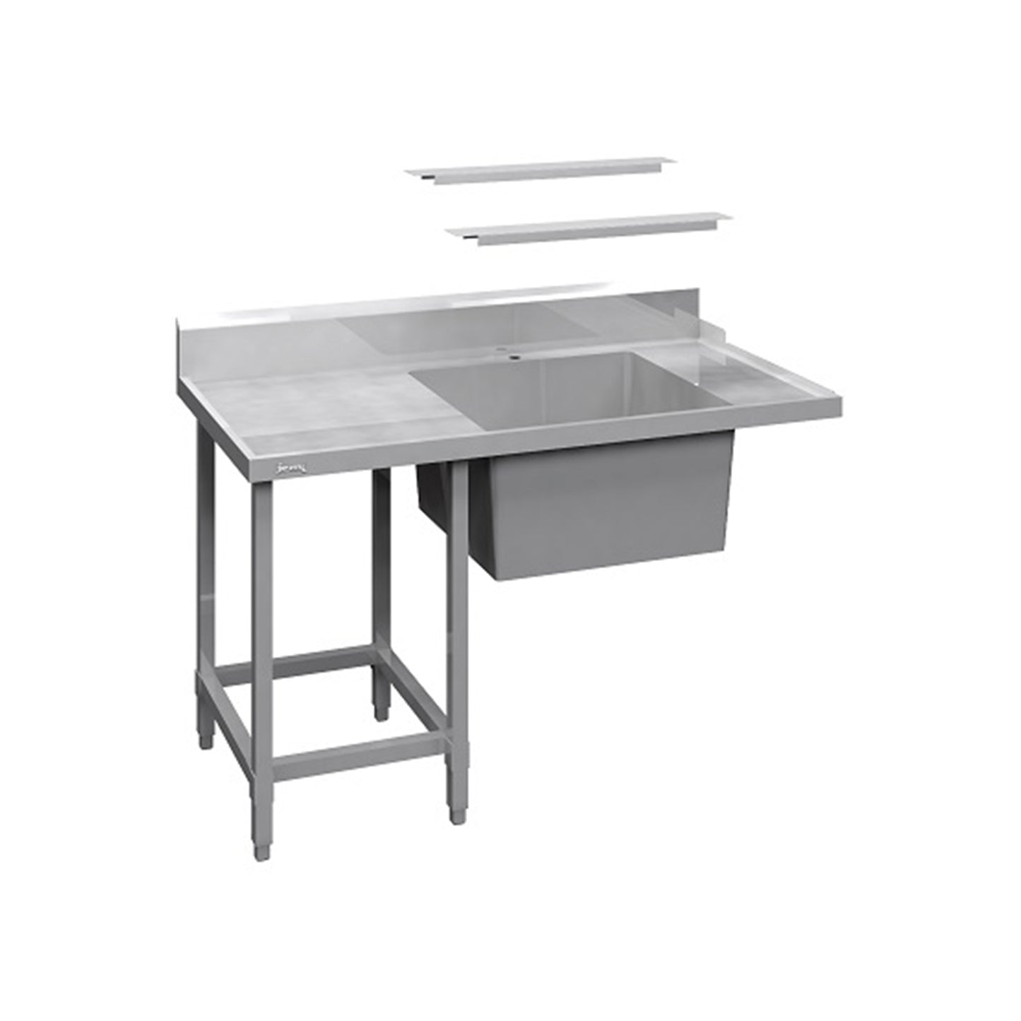 B-ISL1500-PS INLET BENCH FOR POT-WASHING MACHINE (LEFT HANDED)
