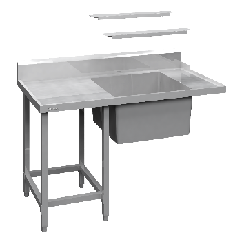 B-ISL1500-PS INLET BENCH FOR POT-WASHING MACHINE (LEFT HANDED)