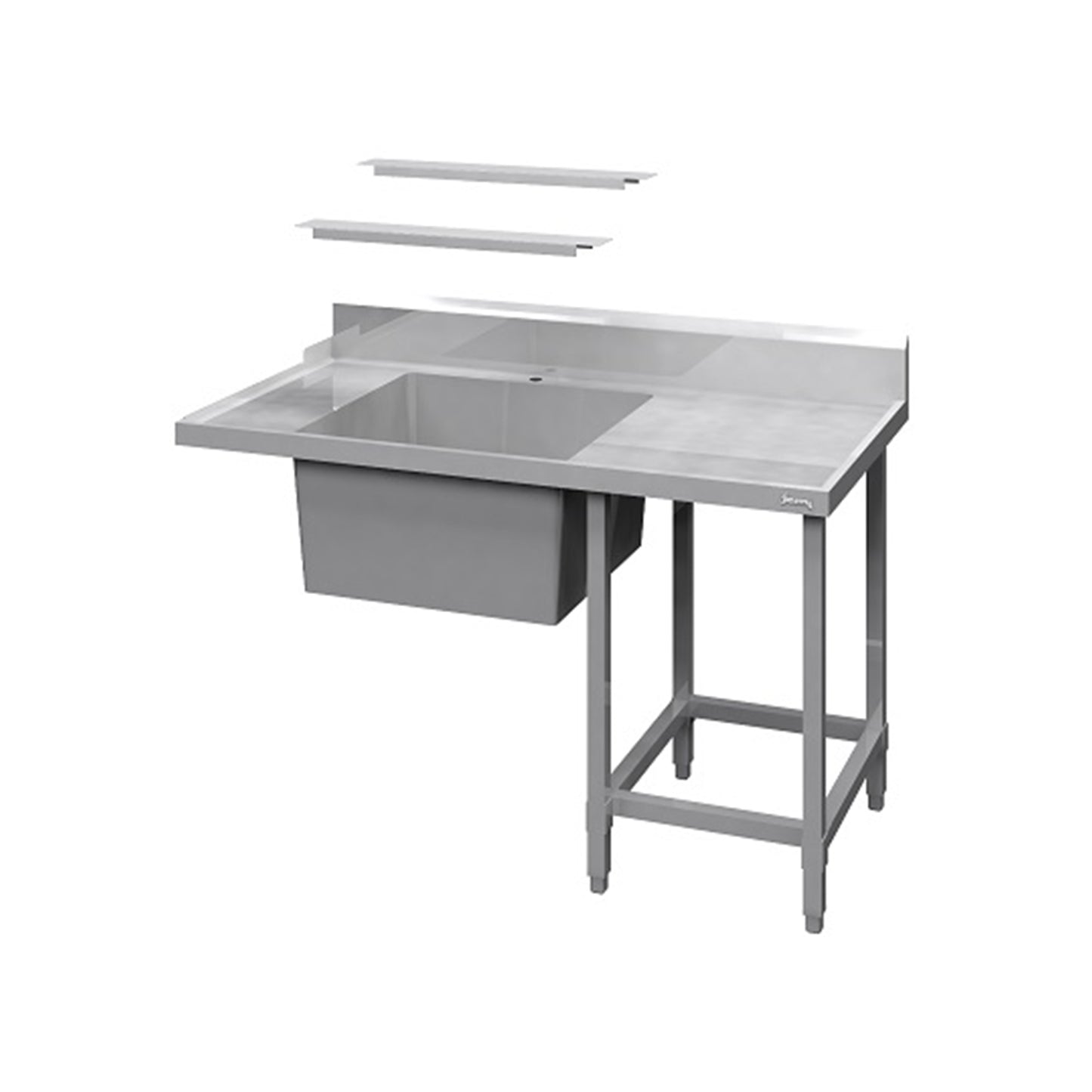 B-ISR1500-PS INLET BENCH FOR POT-WASHING MACHINE (RIGHT HANDED)