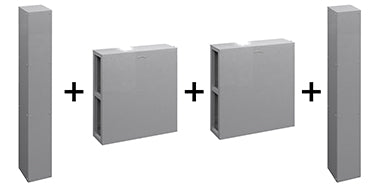 B-SPW-S-ONE STAINLESS STEEL MODULAR SPINE WALL