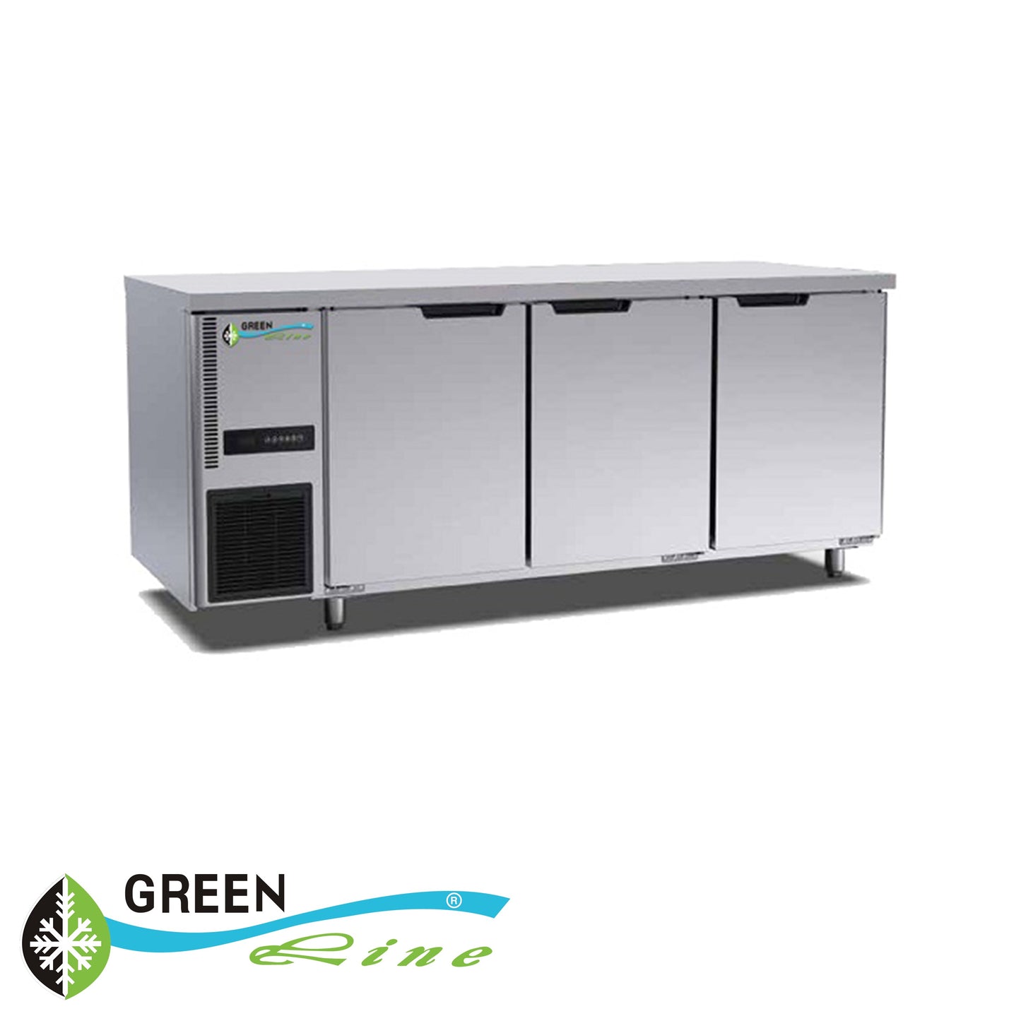 BS7A-3DFR-18 GL 3-DOOR LH COMP FREEZER 460L- W1800