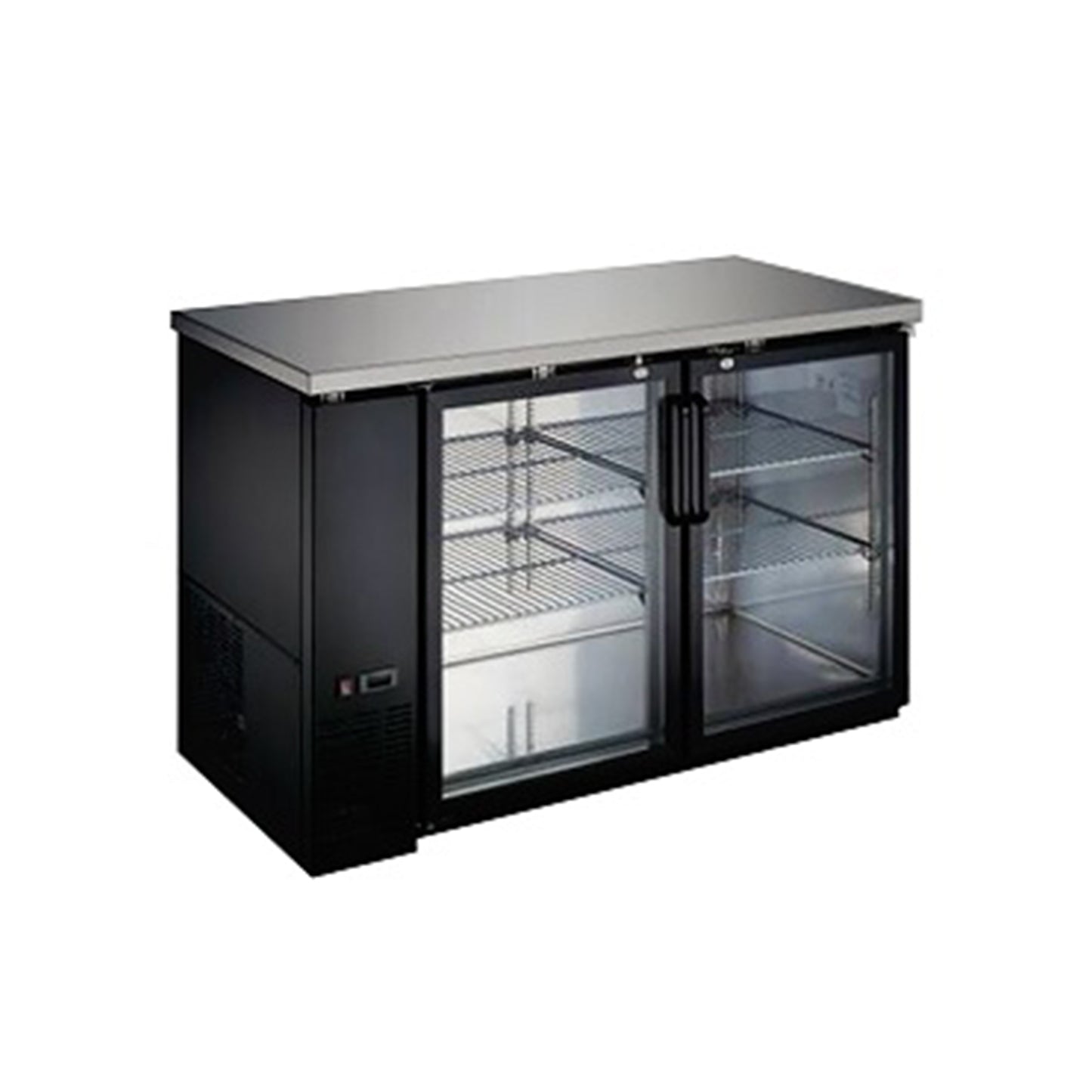 GLBAC2D-16 BACK BAR KEG FRIDGE GLASS 2 DOORS 1645MM