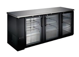 GLBAC3D-18 BACK BAR KEG FRIDGE GLASS 3 DOORS 1880MM