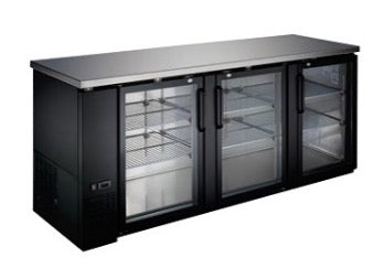 GLBAC3D-23 BACK BAR KEG FRIDGE GLASS 3 DOORS 2300MM