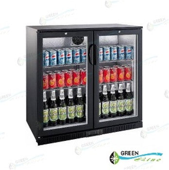 GLBE202A TWO DOOR VALUE BACK BAR FRIDGE 875MM 210 LITRE CAPACITY