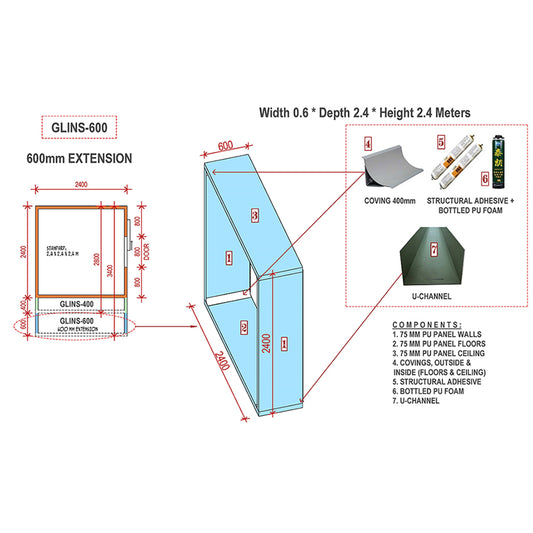 GLINS-600 STANDARD COOL ROOM EXTENSION