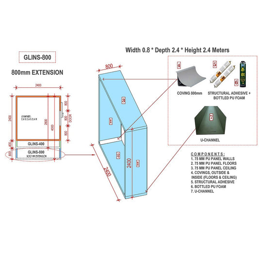 GLINS-800 STANDARD COOL ROOM EXTENSION