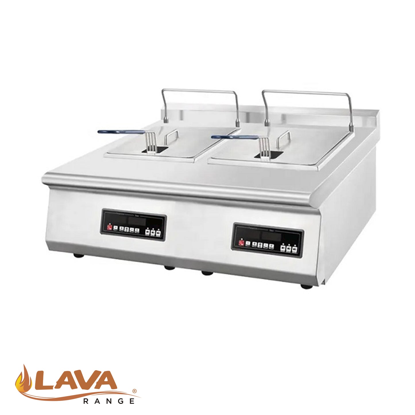LDEADF-8A LAVA TABLE TOP IND. DOUBLE TANK DEEP FRYER 800