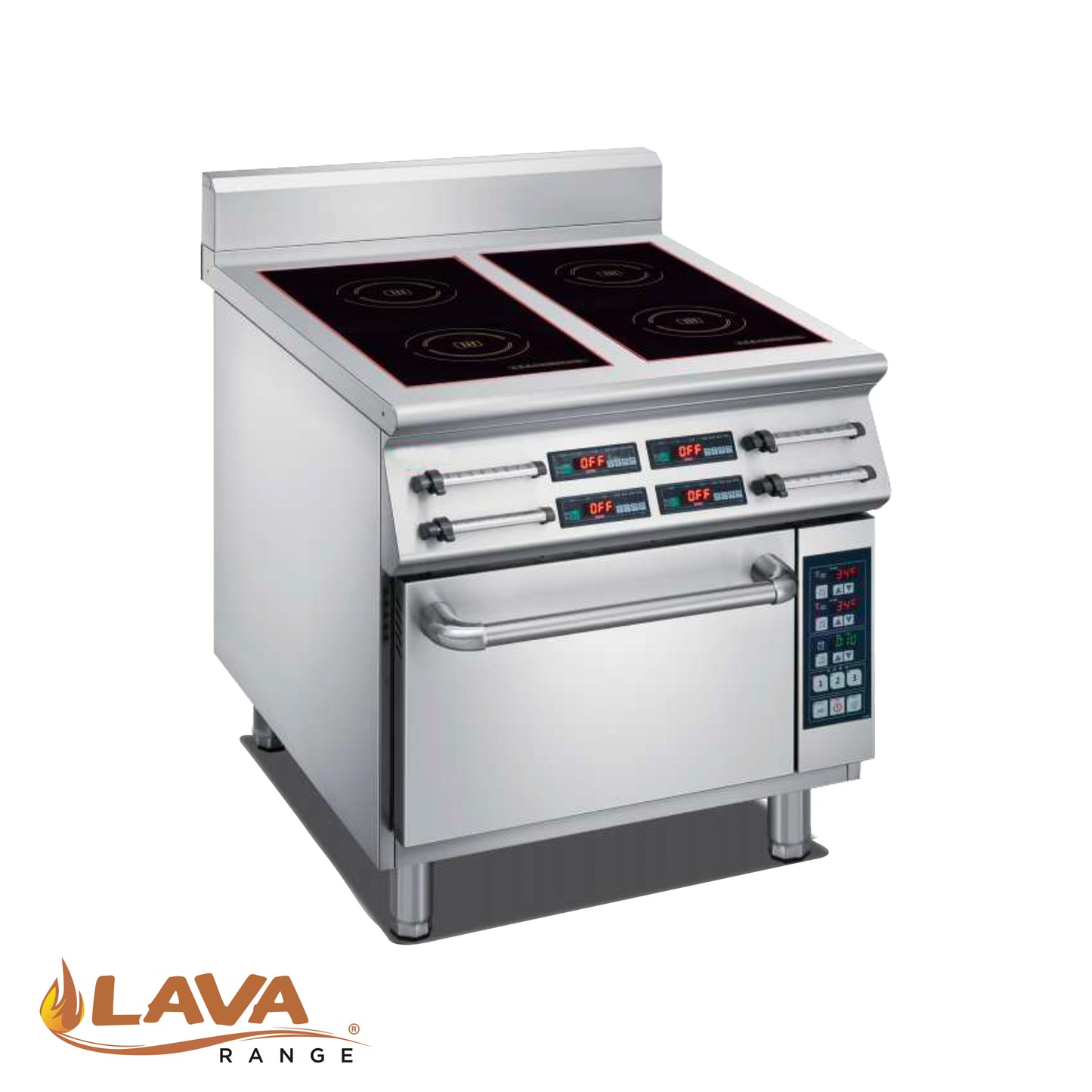 LWEAC-8B19 LAVA 4 BURNER IND. COOKER W/ UND. OVEN