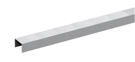 S-CAP STAINLESS STEEL 304, 1.0 mm THICK U-CHANNEL