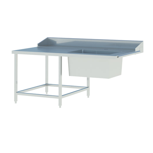 B-ISL2000S-PSXL INLET BENCH WITH UNDER SHELF & BIG SINK