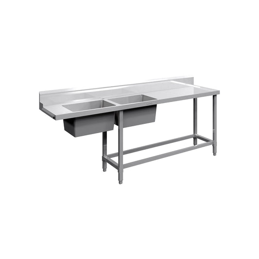 B-ISR2002-S INLET BENCH RIGHT HANDED DOUBLE SINK