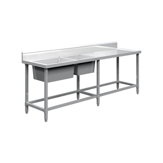 B-WB2S-2400L WET BENCH 2 LEFT SINK