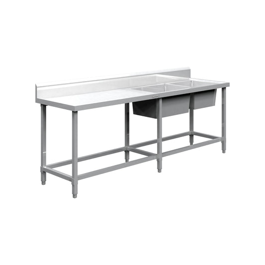 B-WB2S-2400R WET BENCH 2 RIGHT SINK