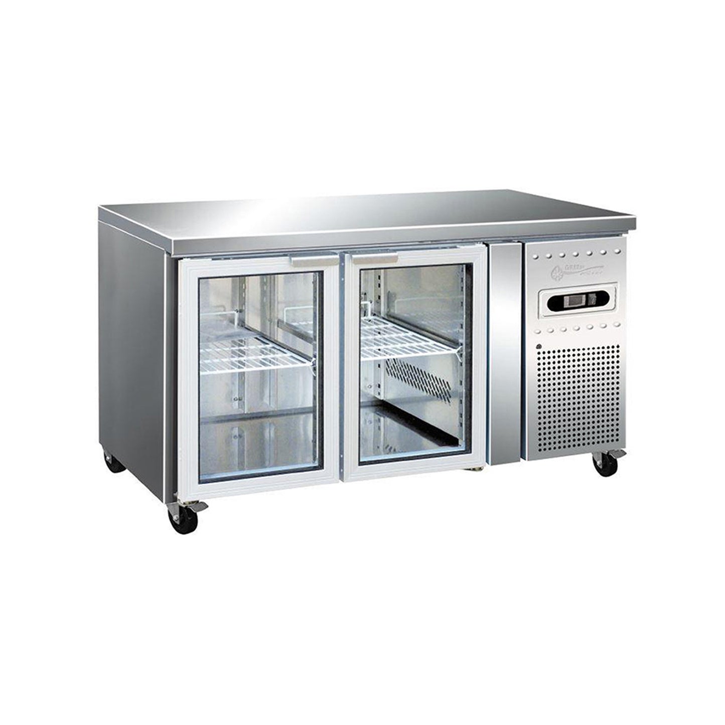 BBG2DGN 2 GLASS DOOR VALUE BENCH FRIDGE