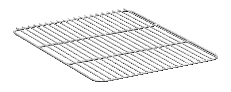 LALG2.1M S/S GRID TRAY (PLAIN) FOR GN 2/1
