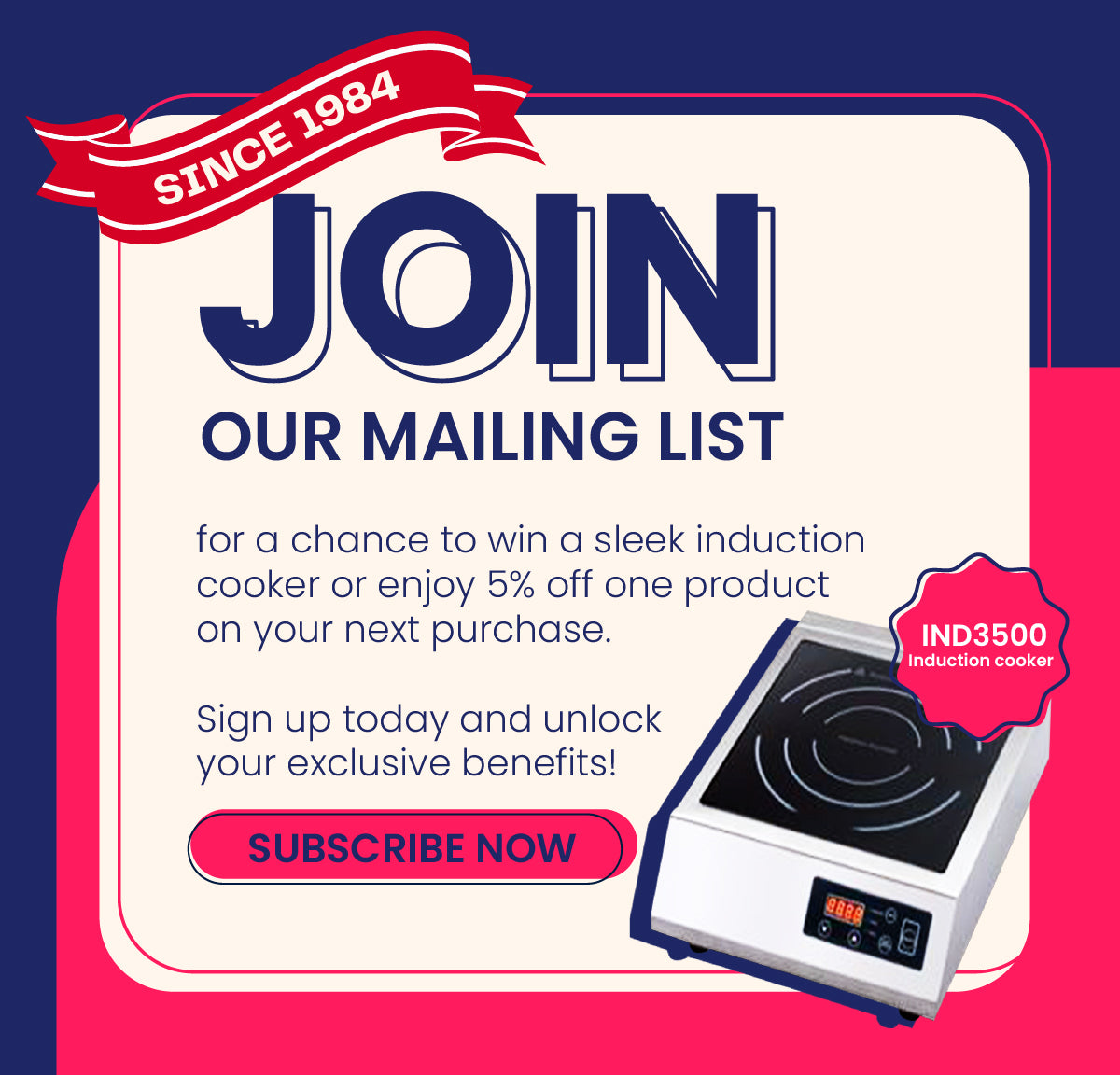 Join our mailing list Banner